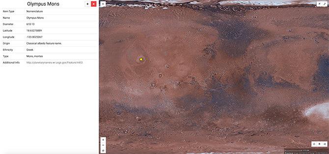 Mars Trek-karta