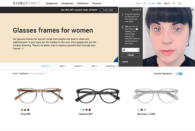 EyeBuyDirect Prova glasögon online