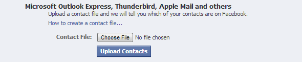 Säkerhetskopiera dina Facebook-kontakter till alla e-postkonton [Veckotips på Facebook] Facebook Importera CSV-fil