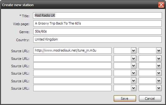 lista över internetradiostationer