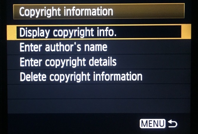Copyright-inställningar