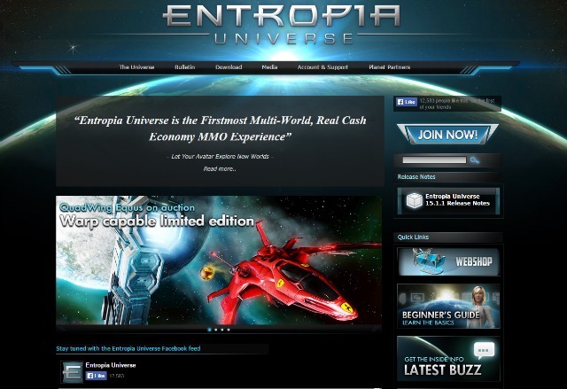 entropia webbplats