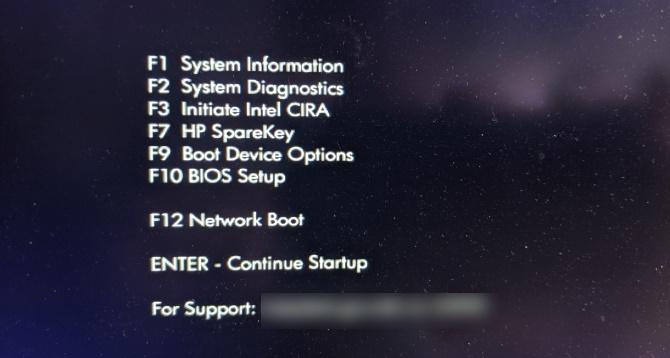 HP Laptop Boot Menu