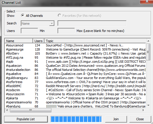 irc chat-programvara