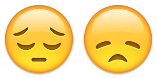 ledsen besviken emoji-emoticon