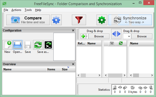 Detta är en skärmdump av ett av de bästa Windows-program som kallas FreeFileSync