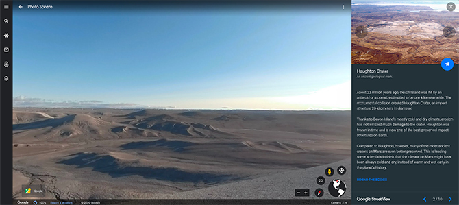 Google Tour Mars on Earth