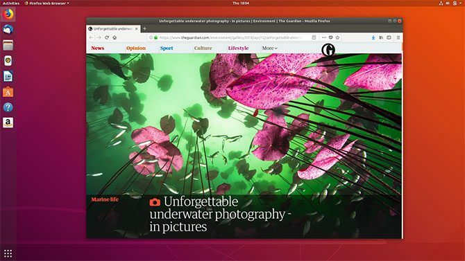 Detta är en skärmdump av Ubuntu Desktop