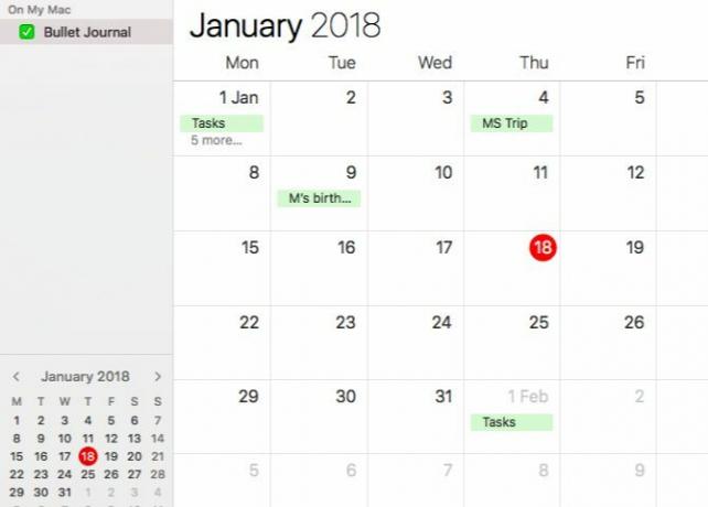 Använda Kalender för en kuldagbok på Mac