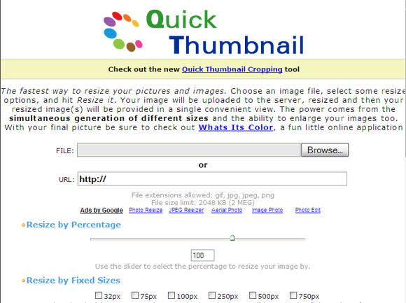 4 gratis miniatyrgeneratorer för att skapa kvalitetsfoto-miniatyrer för din webbplats 4 QuickThumbnail