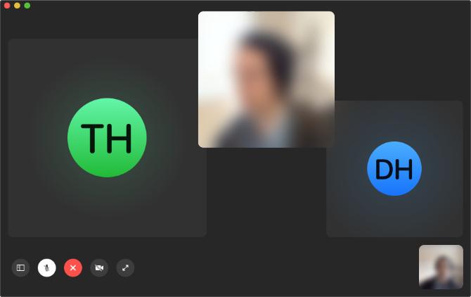 FaceTime-gruppsamtal på Mac