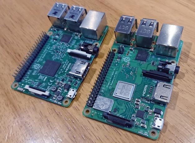 Raspberry Pi 3 och Raspberry Pi 3 B +