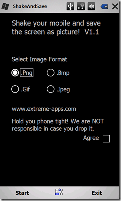 ta skärmdump på Windows Mobile