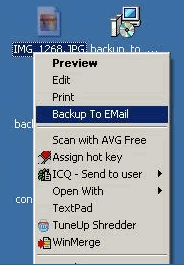 Säkerhetskopiera filer för att skicka e-post med bara ett klick backuptoemailmain27042008