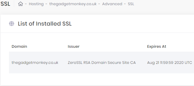 Installera SSL-certifikatet på din server