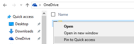 Windows 10 File Explorer Pin till Quick Access