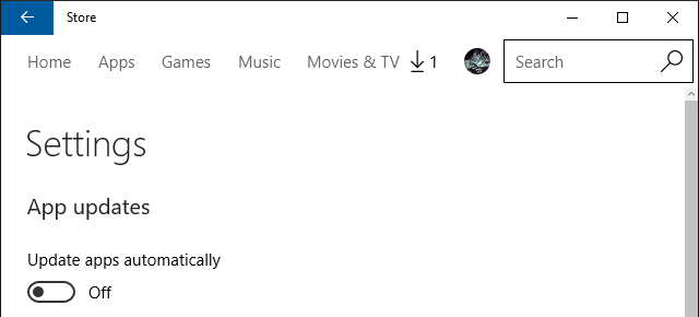 Windows Store automatiska appuppdateringar