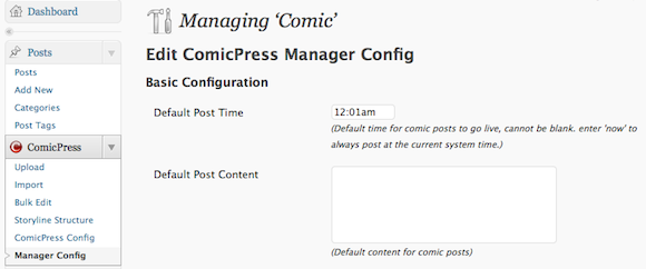 Hur man skapar en WordPress-powered Webcomic med ComicPress Skärmdump 2010 10 23 kl 17