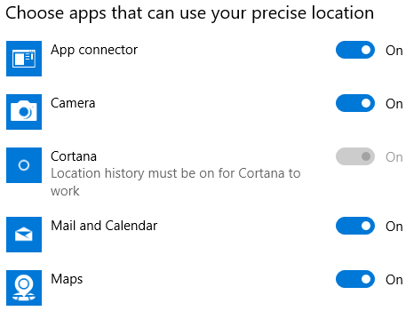 windows 10 appar platstjänster