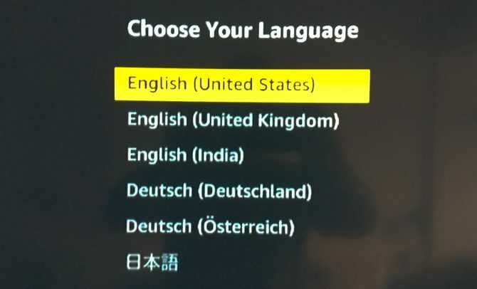 Ställa in Fire TV Stock: hur du väljer ditt språk