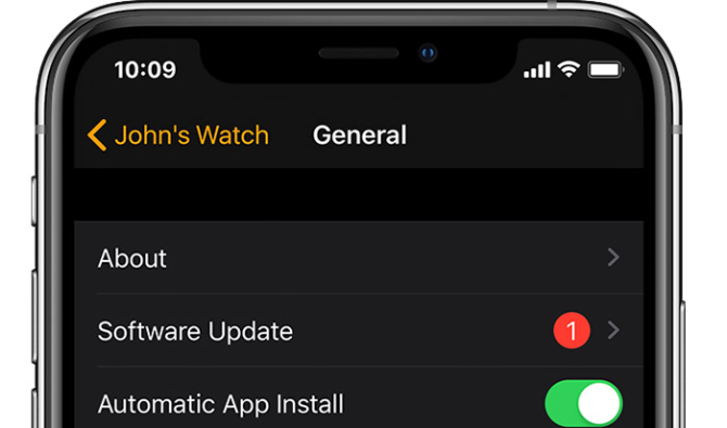 Apple Watch-uppdatering