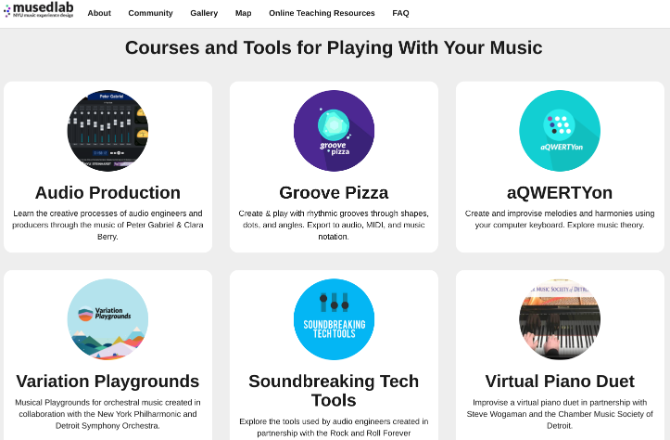 NYU: s MusEDLab lär dig hur du producerar en låt gratis online med sin Play With Your Music-minisajt som använder Peter Gabriels musik 