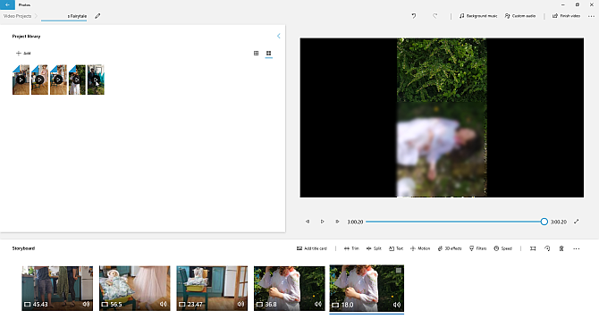 windows 10 bilder app videoredigerare