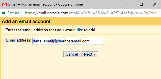 Lägg till Bluehost-post till Gmail