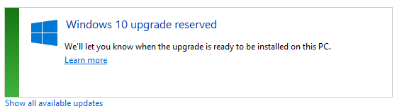 Windows 10 reserverat
