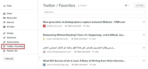 twitter favoriter rss