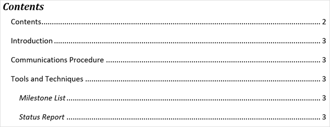 Enkel guide till fliken Microsoft Word-referenser MSWord TOC-prov