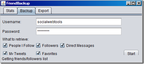 Säkerhetskopiera dina Twitter-vänner med FriendBackup.