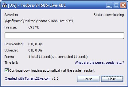 Ladda ner Torrenter utan en klient via Torrent2Exe [Windows] 02 och ladda ner torrent