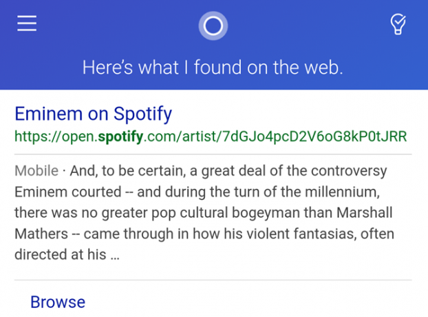 Cortana Spela musikapp