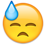 hårt arbete svettas emoji emoticon