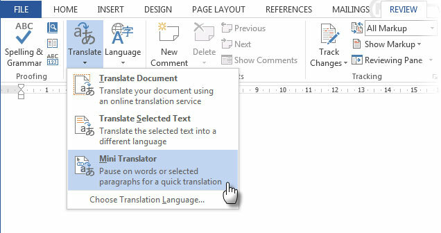 Office Produktivitetstips #Mini Translator