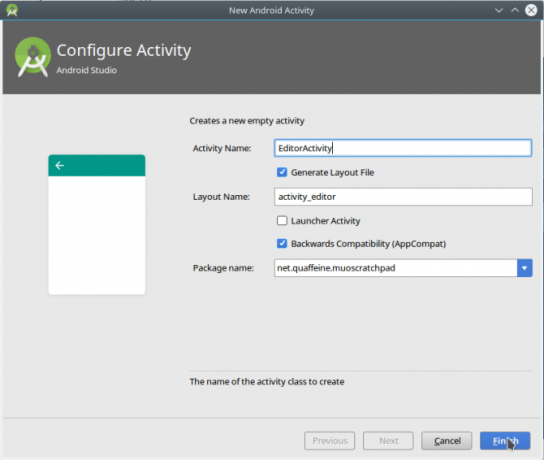 android skapa app androidstudio newactivity