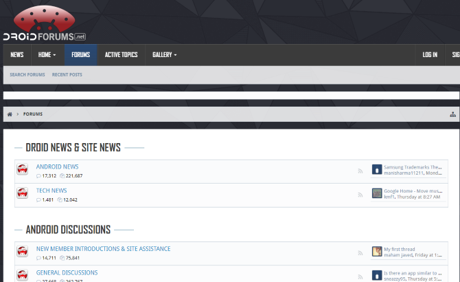 Prova detta Android-forum, Droid Forums
