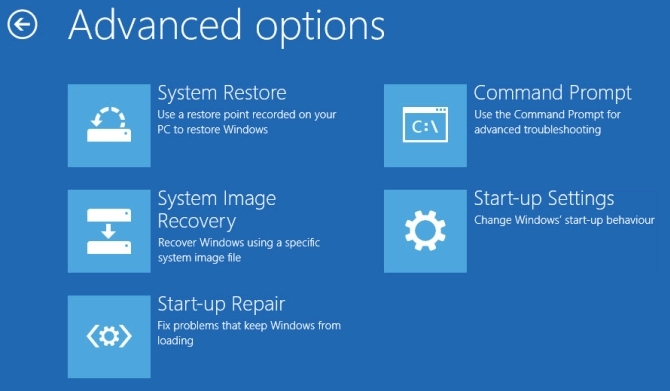 Windows 10 avancerade startinställningar