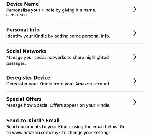 Så här ställer du in och använder Kindle Paperwhite 24 Paperwhite My Account Settings