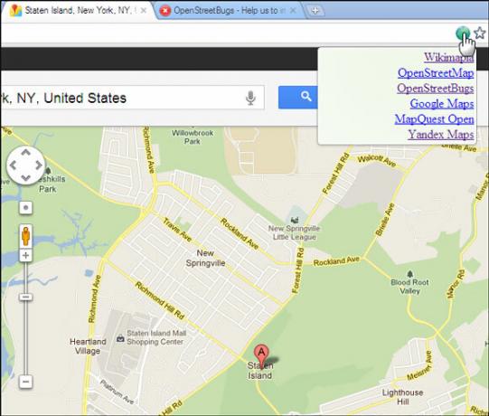 Google Map Chrome-förlängning
