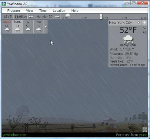 YoWIndow - En riktigt cool väderapp med virtuell vädervisning yowindow5