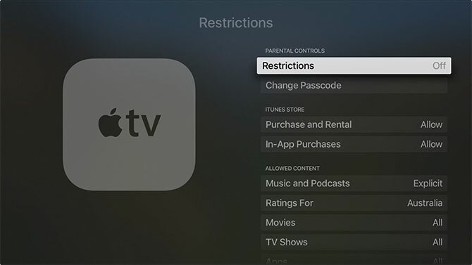 Så här ställer du in och använder Apple TV Apple TV-begränsningar 1