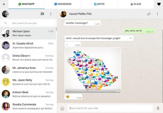 allt i en messenger för krom