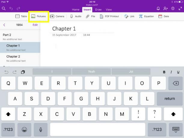 onenote anteckningsbok