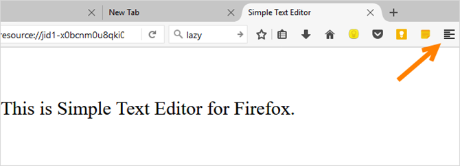 firefox enkel textredigerare