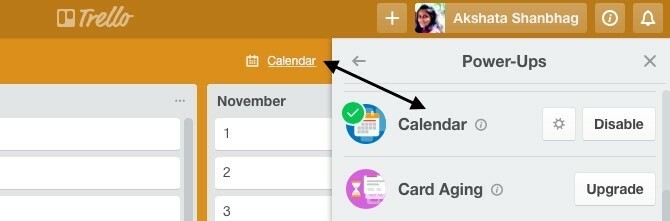 Trello Calendar Power-Up