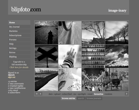 Topp 4 fotowebbplatser för att dela ett foto varje dag BlipBrowse