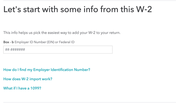 turbotax guide - TurboTax ber om information från W2