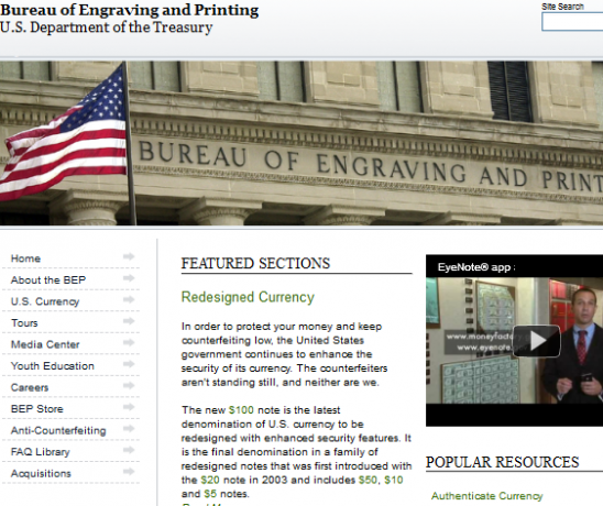 federala regeringens webbplatser